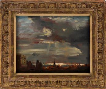 DAVID LEVINE Storm Over Prospect Heights.